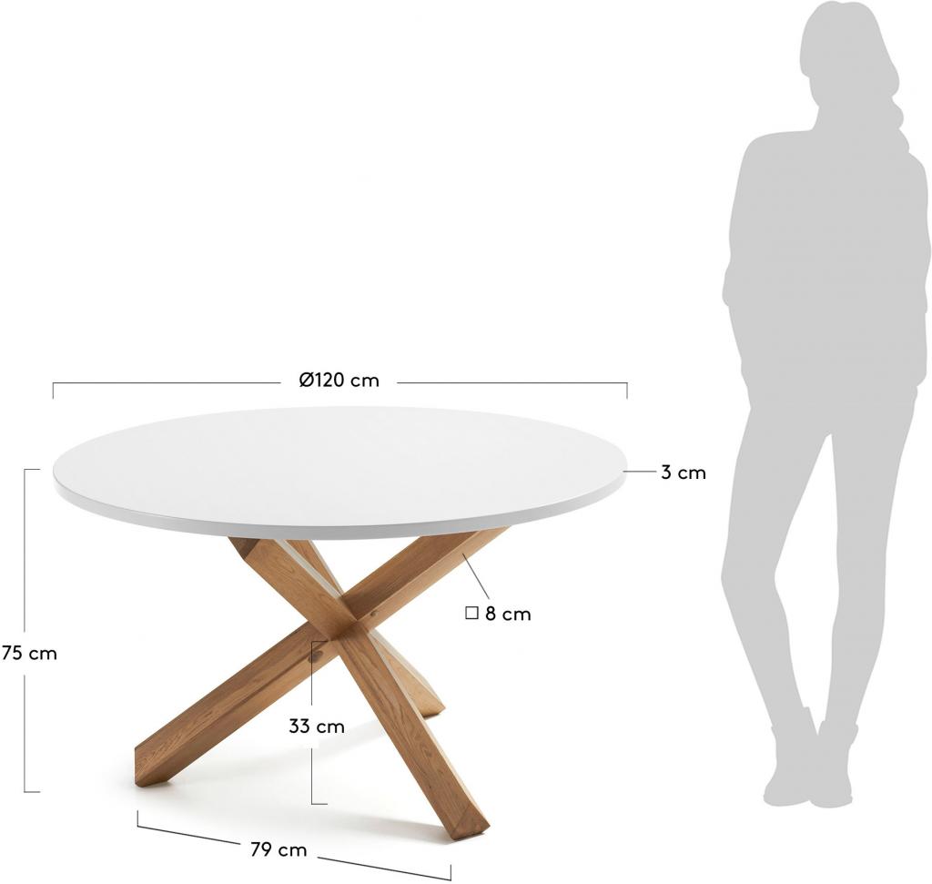 Laforma Tisch Nori Weiss Naturell Eiche O120 La Forma Designwohnen De